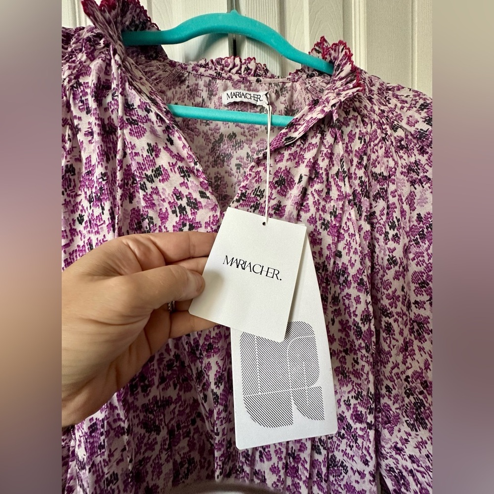 ✨RARE MARIA CHER NWT Chleo Short Dress Mix 2 in purple— size S - Picture 5 of 12